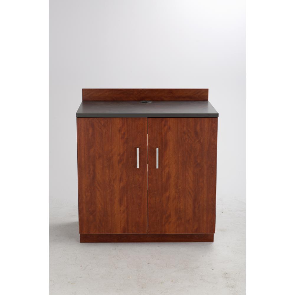 Hospitality Base Cabinet, Two Door Rustic Slate/Mahogany. Picture 11