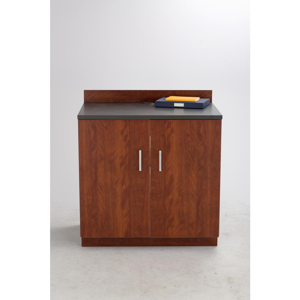 Hospitality Base Cabinet, Two Door Rustic Slate/Mahogany. Picture 12