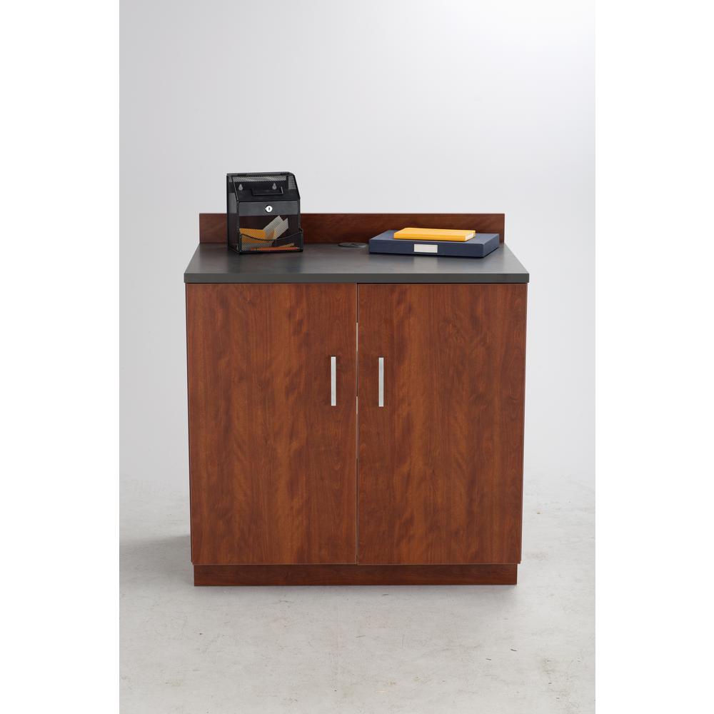 Hospitality Base Cabinet, Two Door Rustic Slate/Mahogany. Picture 13