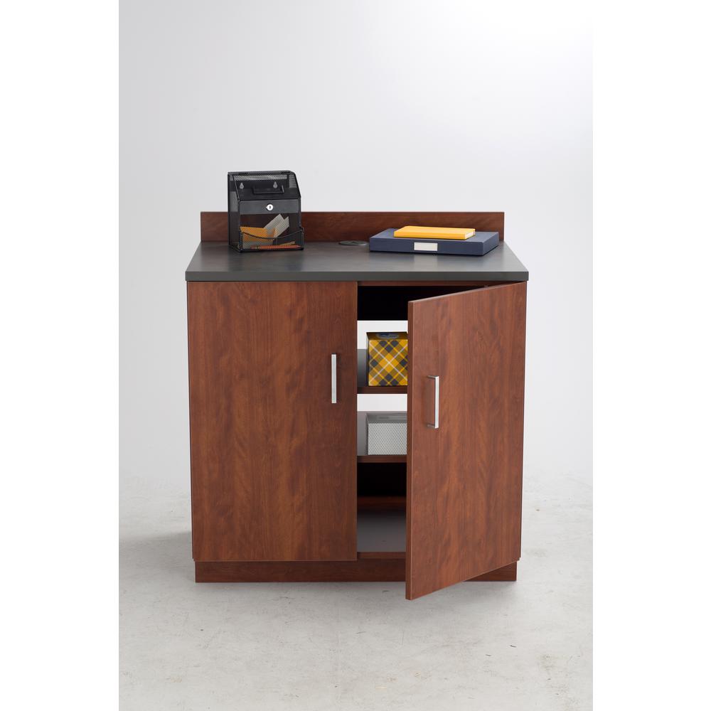 Hospitality Base Cabinet, Two Door Rustic Slate/Mahogany. Picture 15