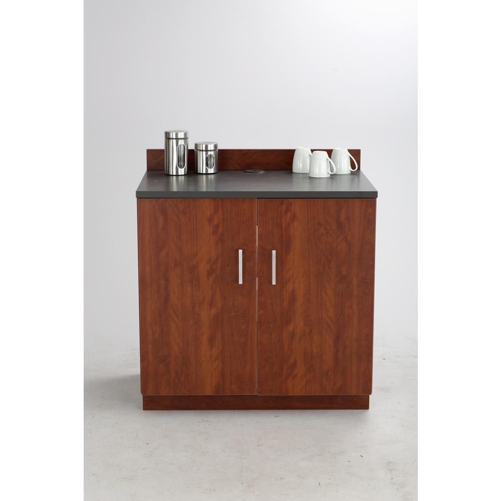Hospitality Base Cabinet, Two Door Rustic Slate/Mahogany. Picture 16