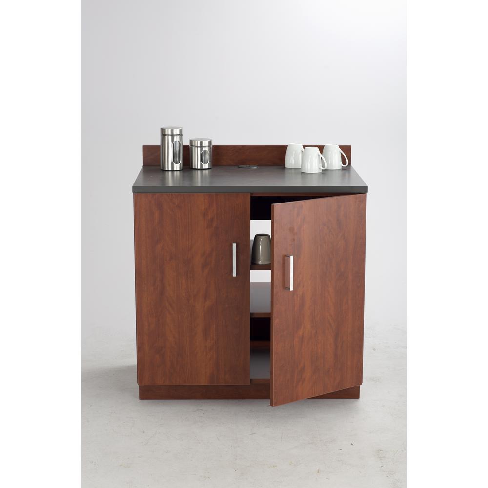 Hospitality Base Cabinet, Two Door Rustic Slate/Mahogany. Picture 17
