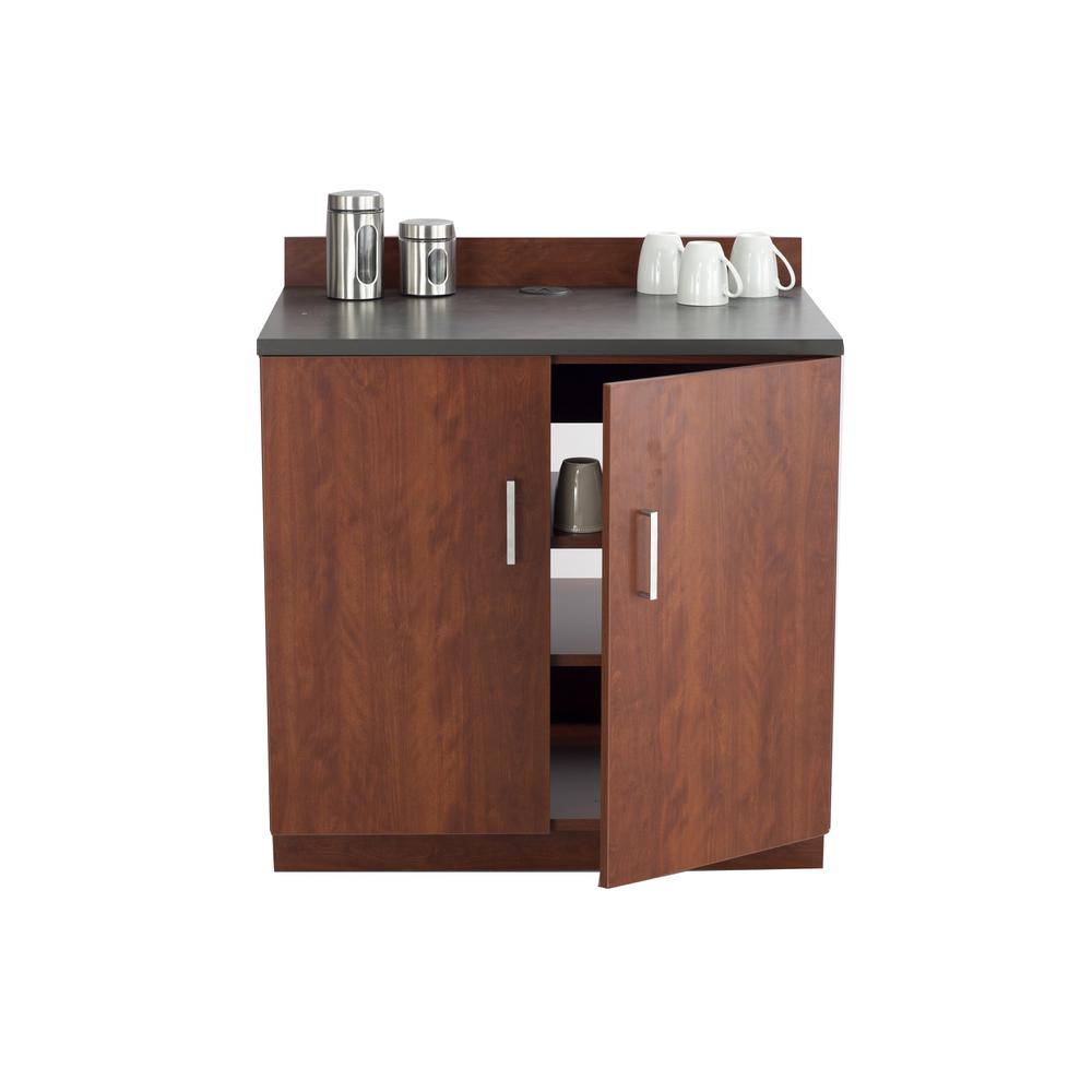 Hospitality Base Cabinet, Two Door Rustic Slate/Mahogany. Picture 7