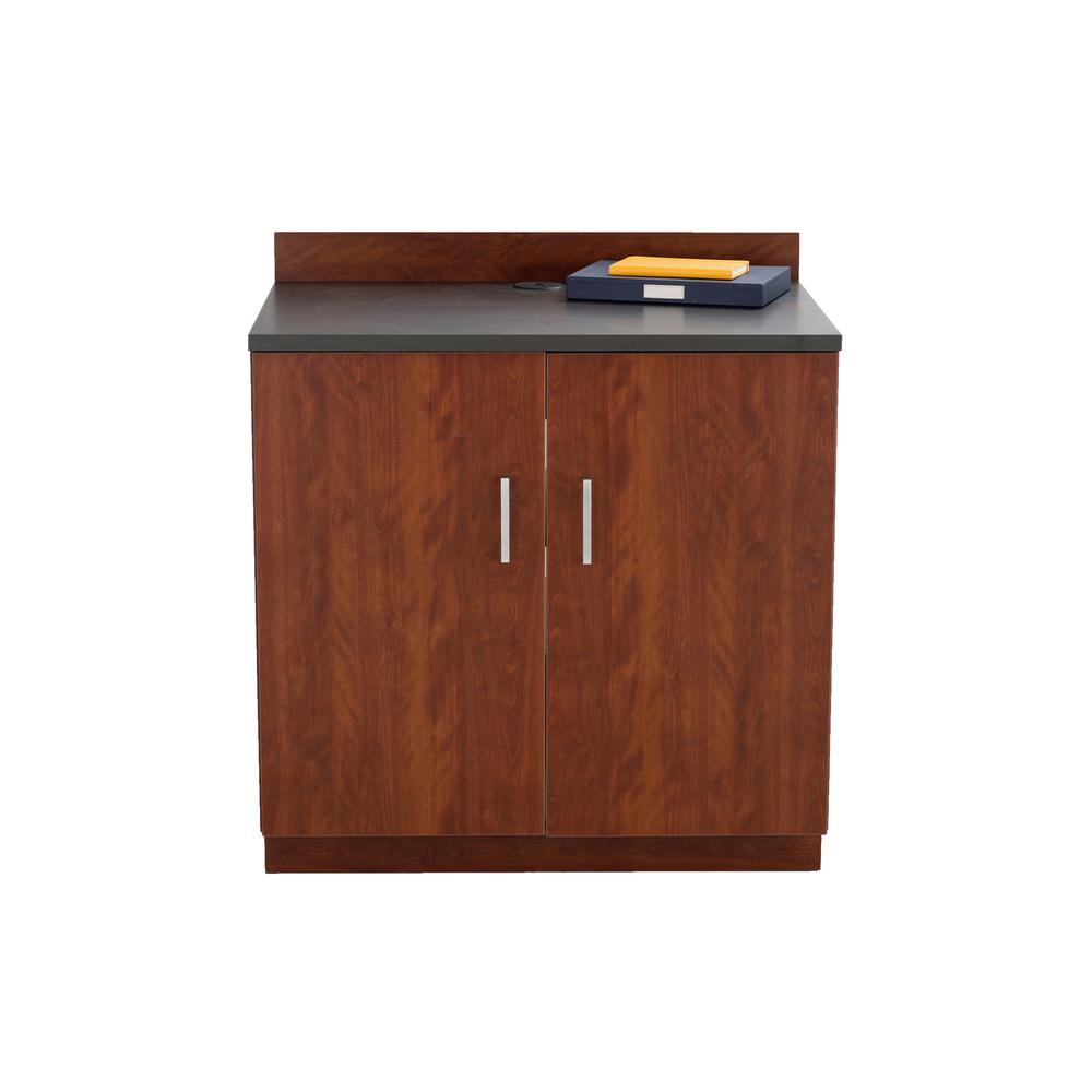 Hospitality Base Cabinet, Two Door Rustic Slate/Mahogany. Picture 8