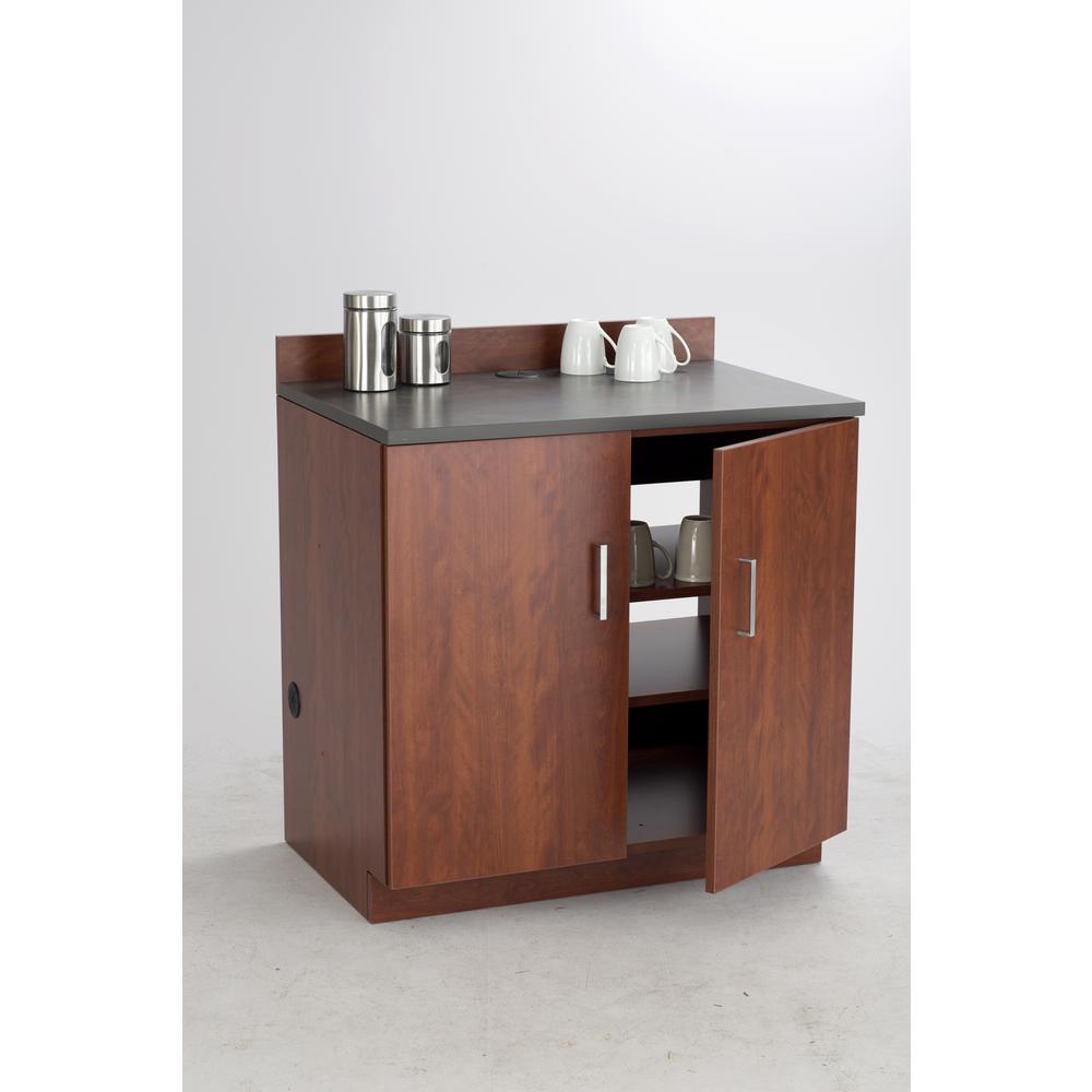 Hospitality Base Cabinet, Two Door Rustic Slate/Mahogany. Picture 19