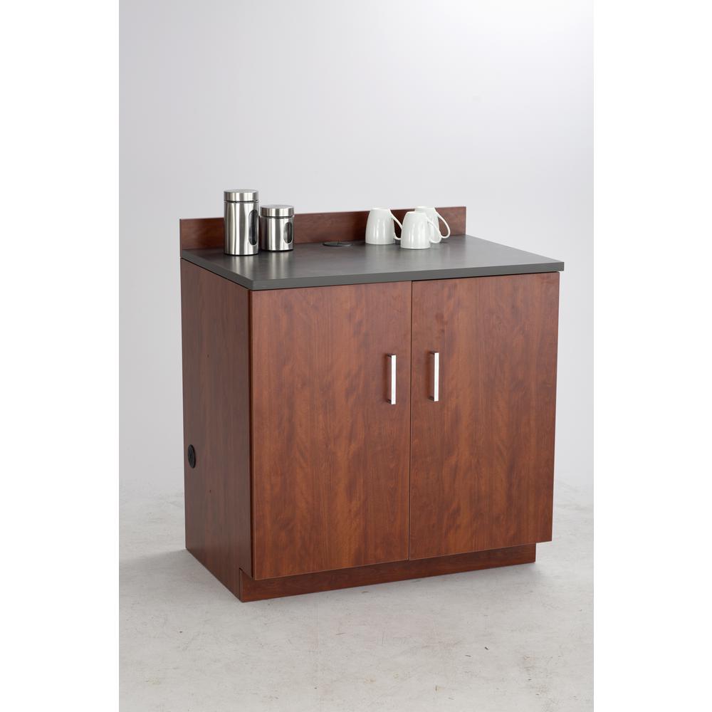 Hospitality Base Cabinet, Two Door Rustic Slate/Mahogany. Picture 20