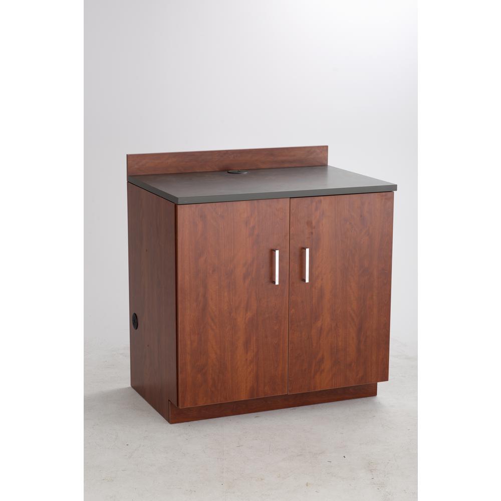 Hospitality Base Cabinet, Two Door Rustic Slate/Mahogany. Picture 18
