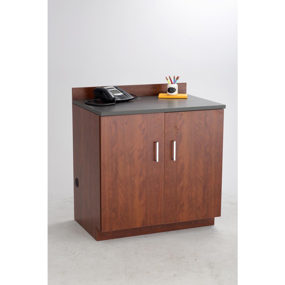 Hospitality Base Cabinet, Two Door Rustic Slate/Mahogany. Picture 21