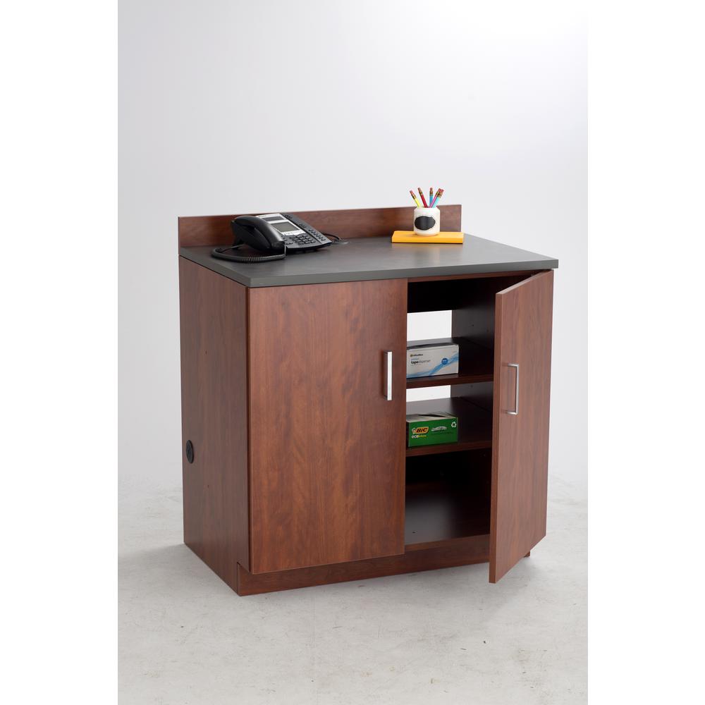 Hospitality Base Cabinet, Two Door Rustic Slate/Mahogany. Picture 22