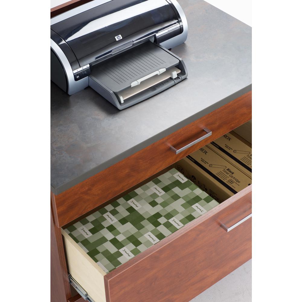 Hospitality Base Cabinet, Three Drawer Rustic Slate/Mahogany. Picture 13