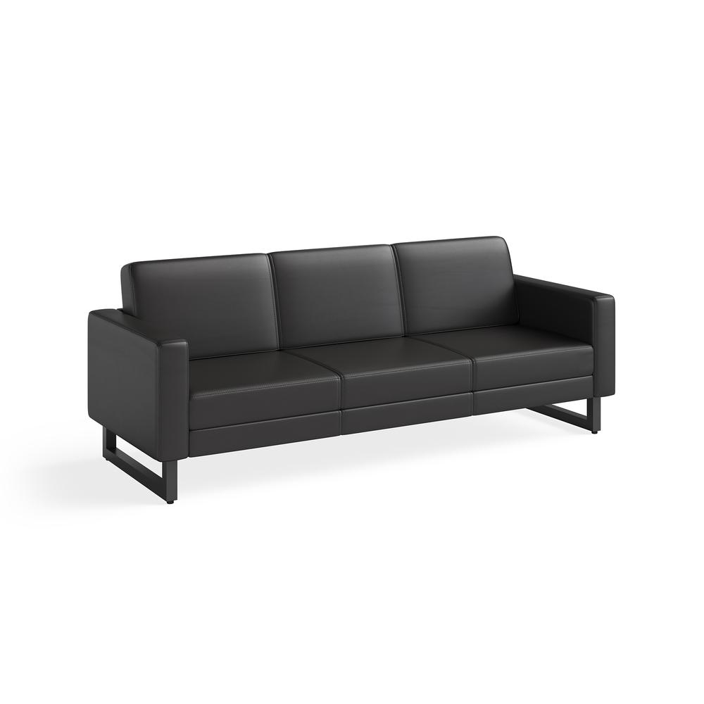 Safco Lounge Sofa - Black. Picture 1
