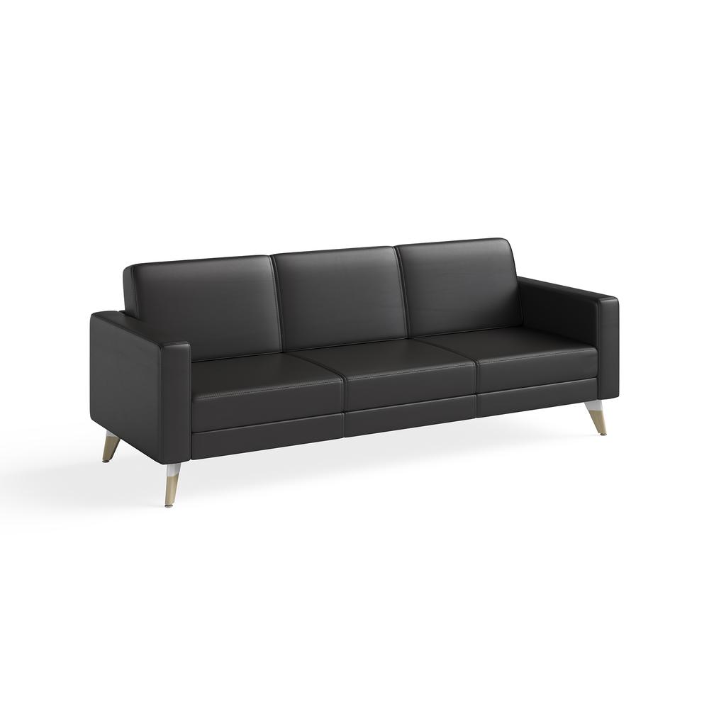 Safco Lounge Sofa - Black. Picture 2