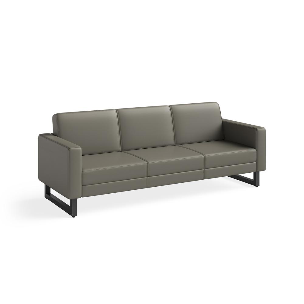 Safco Lounge Sofa - Gray. Picture 1