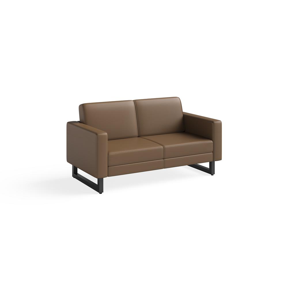 Safco Lounge Settee - Cognac. Picture 1
