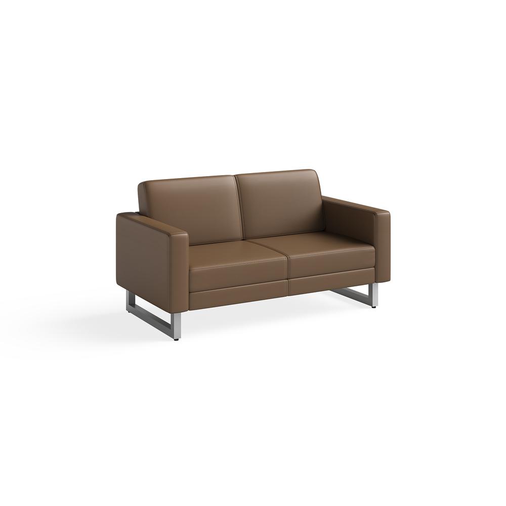 Safco Lounge Settee - Cognac. Picture 2