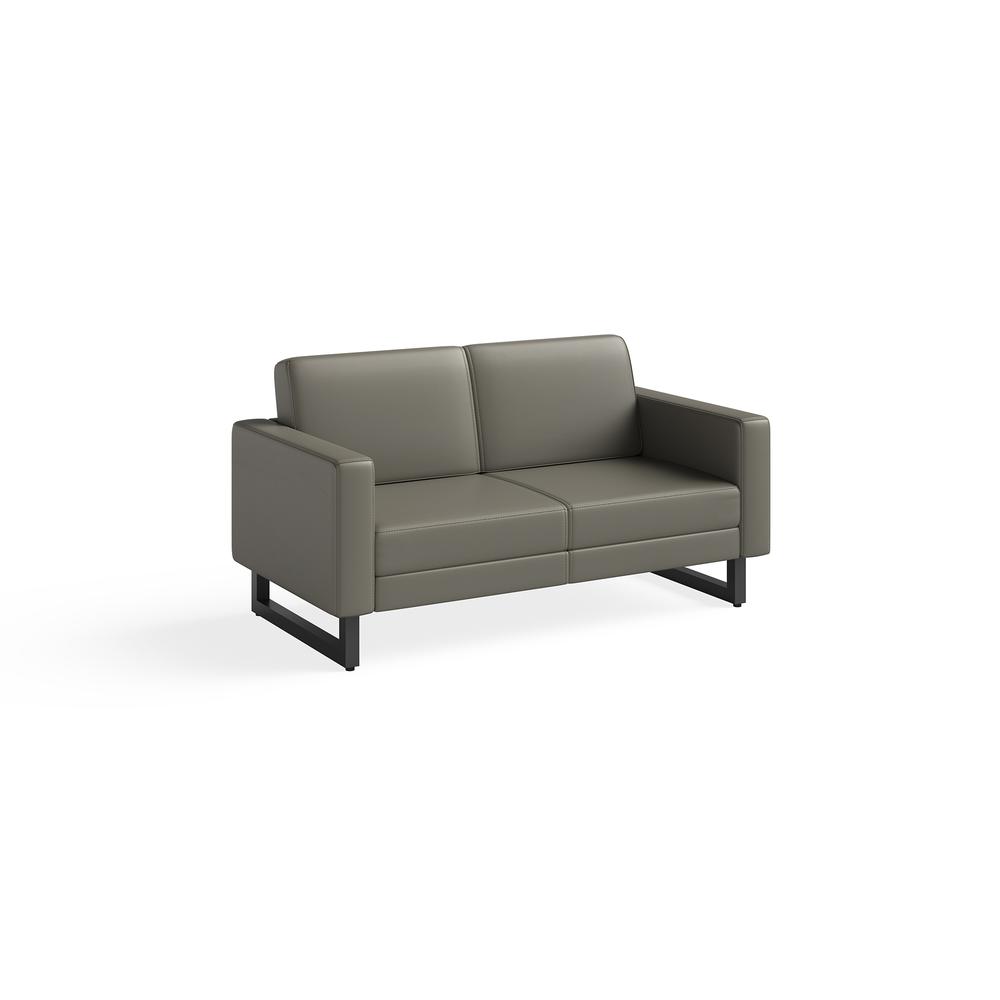 Safco Lounge Settee - Gray. Picture 1