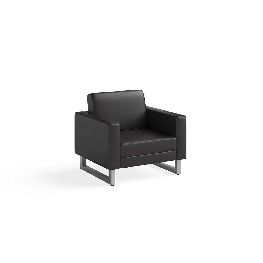 Safco Lounge Chair - Black. Picture 1