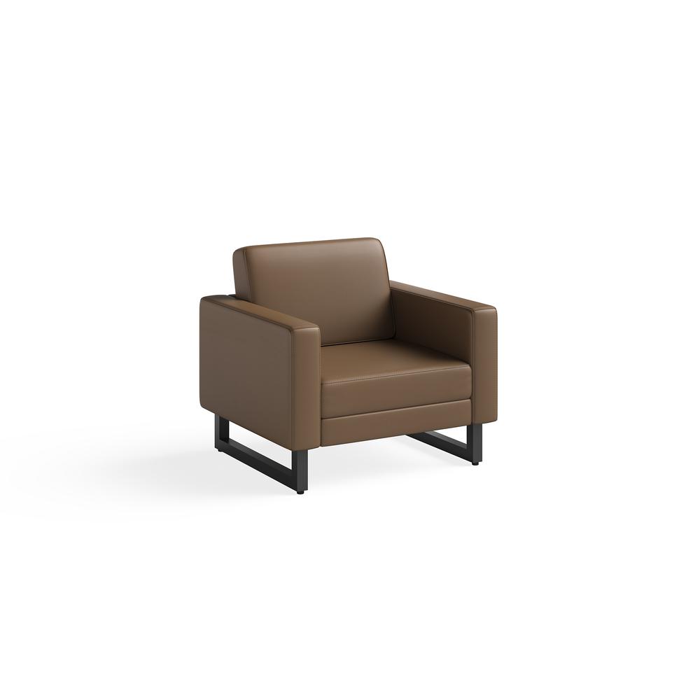 Safco Lounge Chair - Cognac. Picture 1