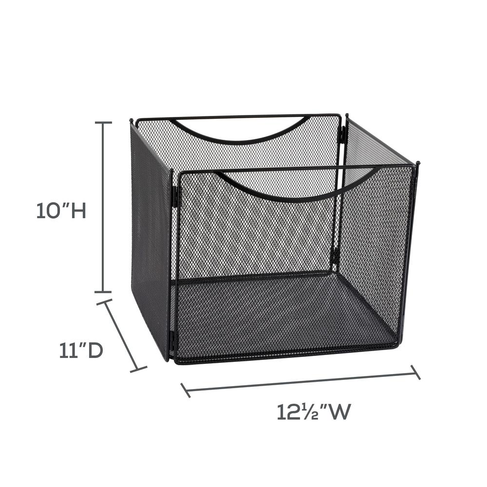 Onyx™ Mesh Desktop Box File, 10"D - Black. Picture 3