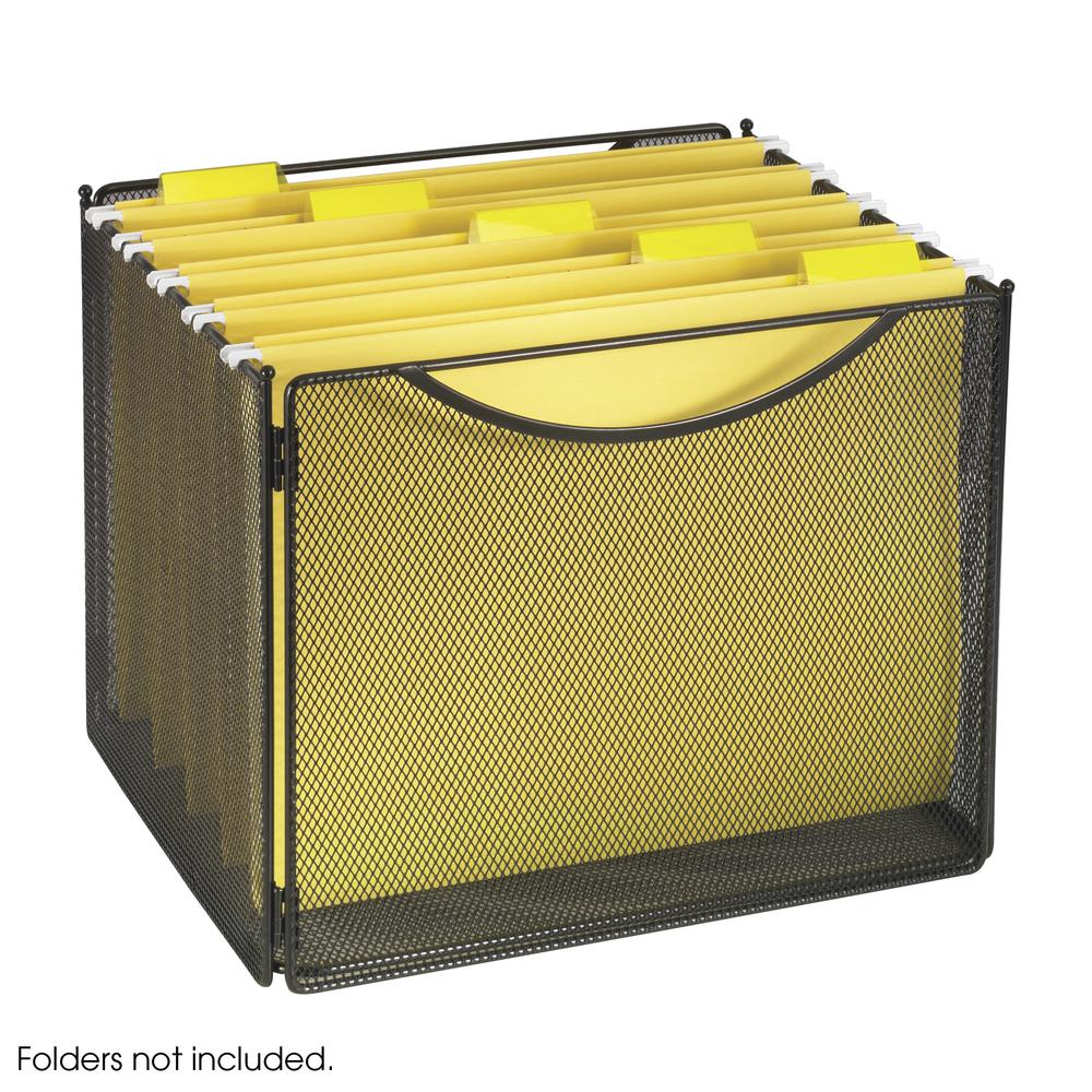 Onyx™ Mesh Desktop Box File, 10"D - Black. Picture 2