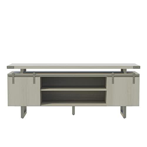 Mirella™ Low Wall Cabinet Wood Doors White Ash. Picture 3