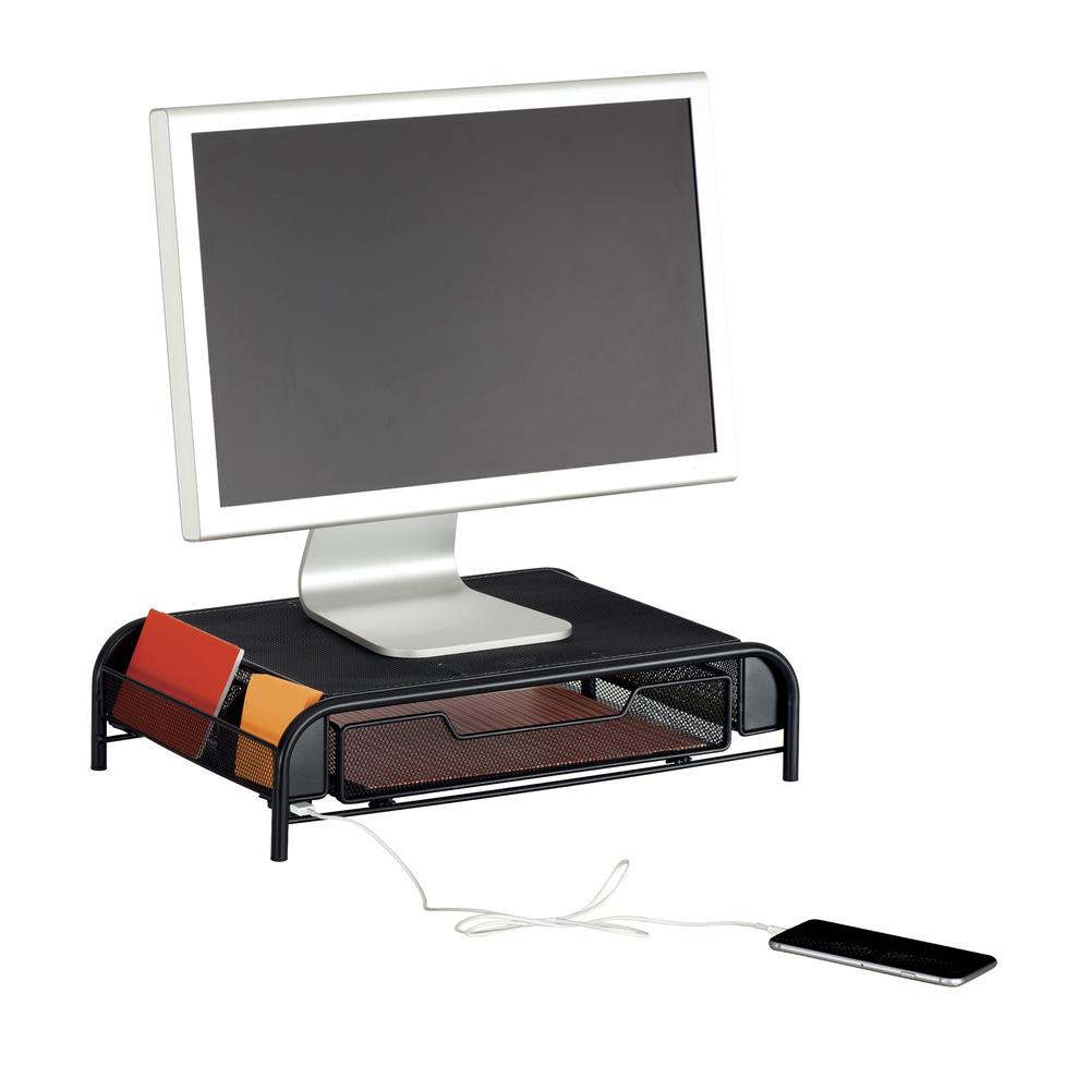 Powered Onyx™ Monitor Stand - Black. Picture 1