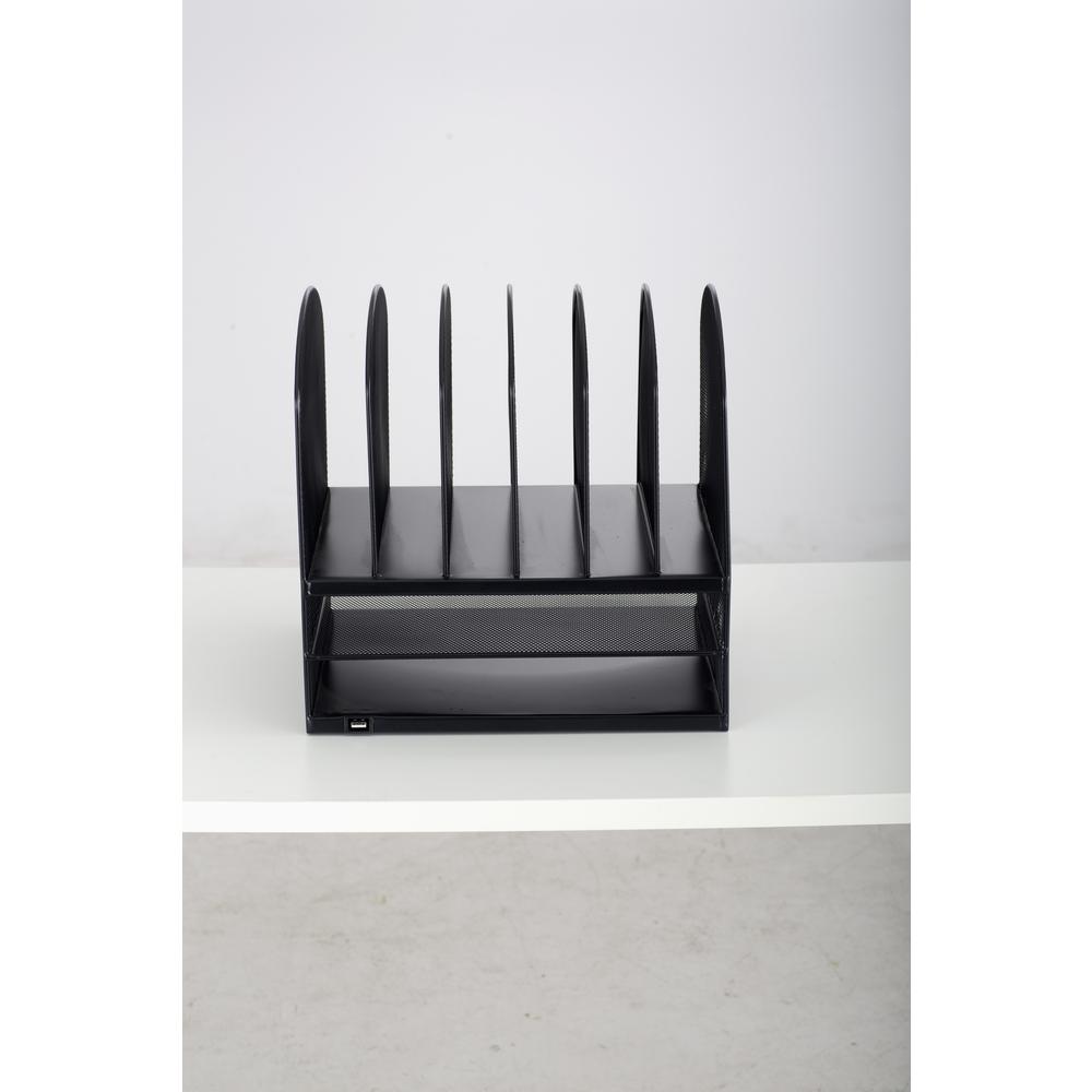 Powered Onyx™ 2 Horizontal/6 Upright Sections - Black. Picture 3