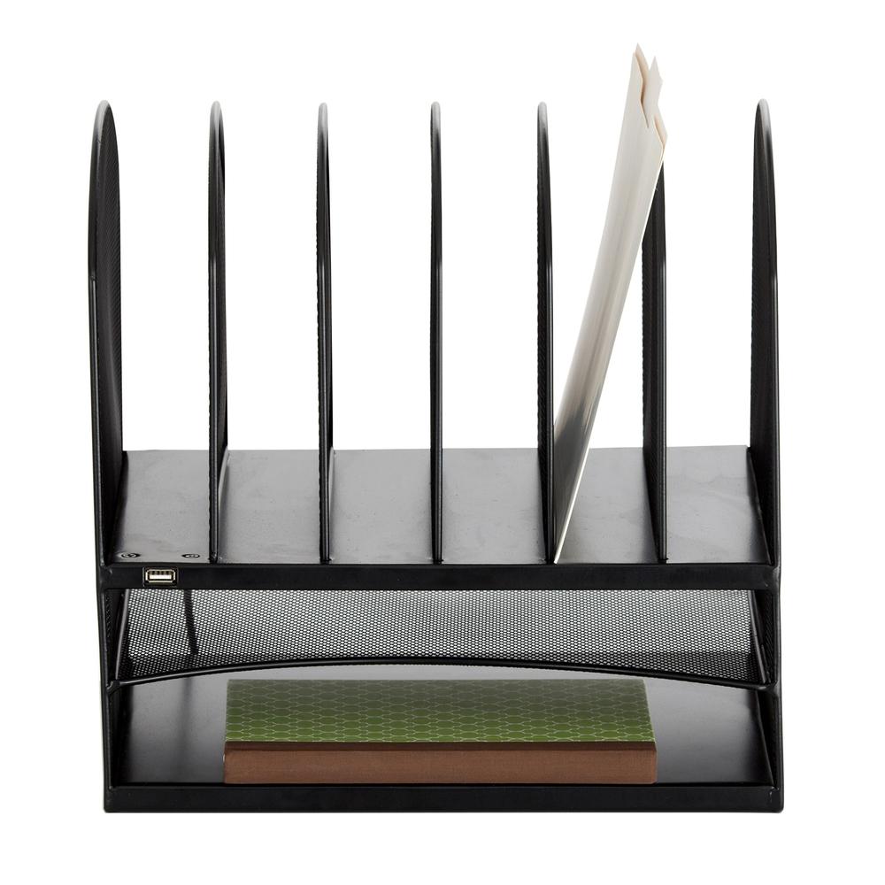 Powered Onyx™ 2 Horizontal/6 Upright Sections - Black. Picture 1