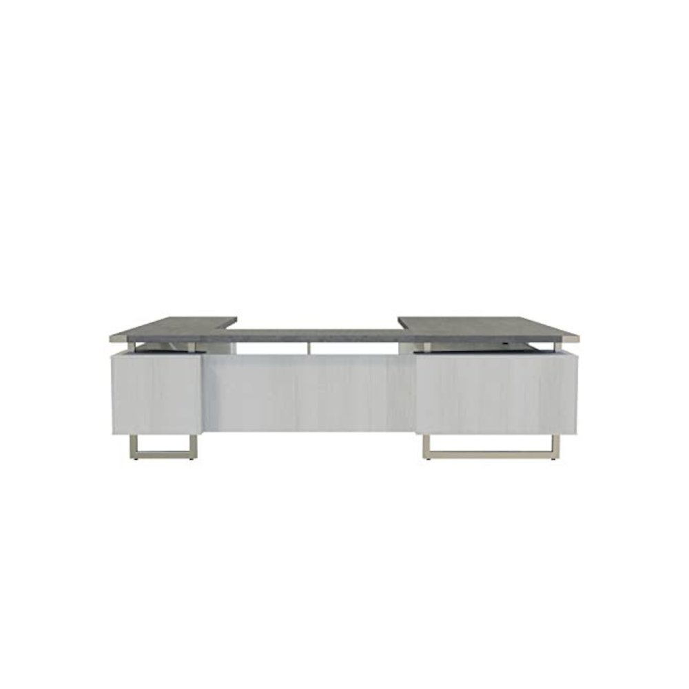 Mirella™ U-Shaped Configuration Desk, BBB/BF Stone Gray. Picture 4