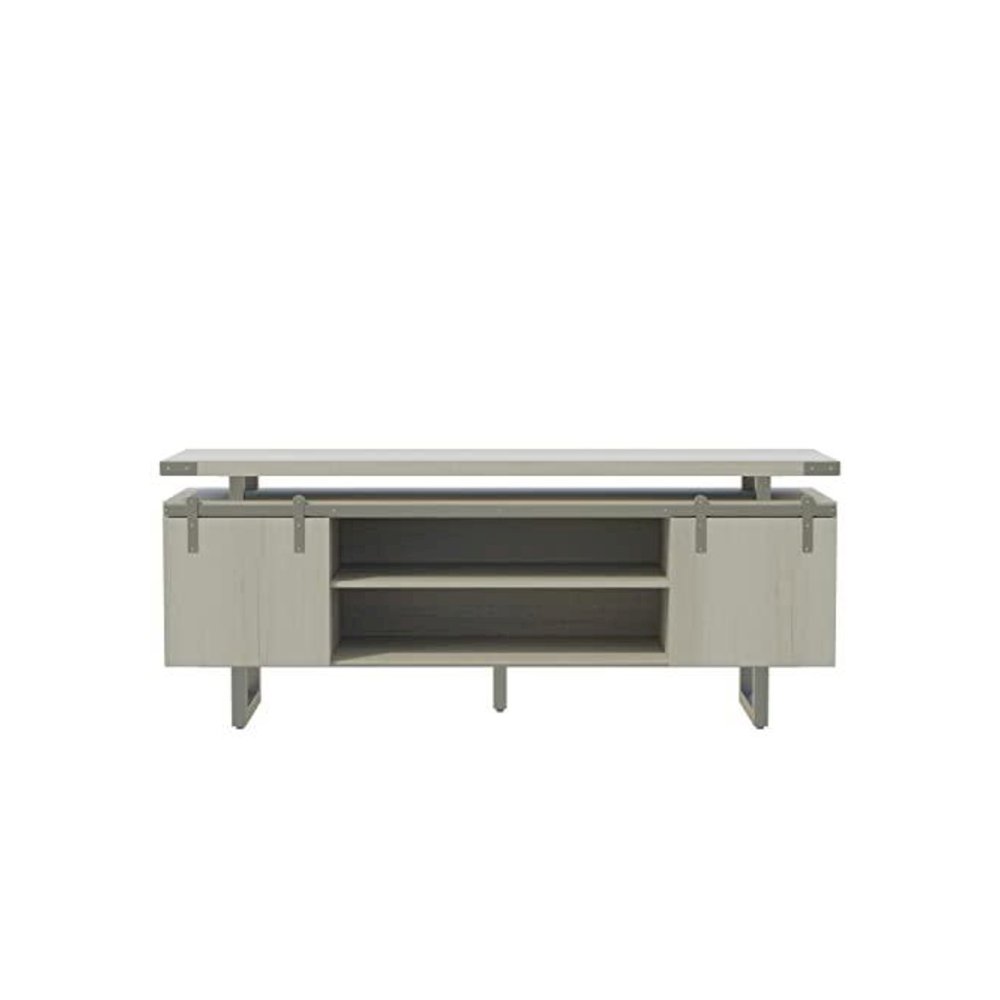Mirella™ Low Wall Cabinet Wood Doors White Ash. Picture 3