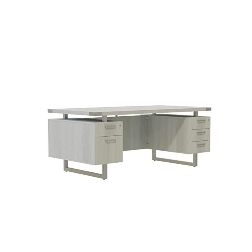 Mirella™ Free Standing Desk, BBB/BF White Ash. Picture 1