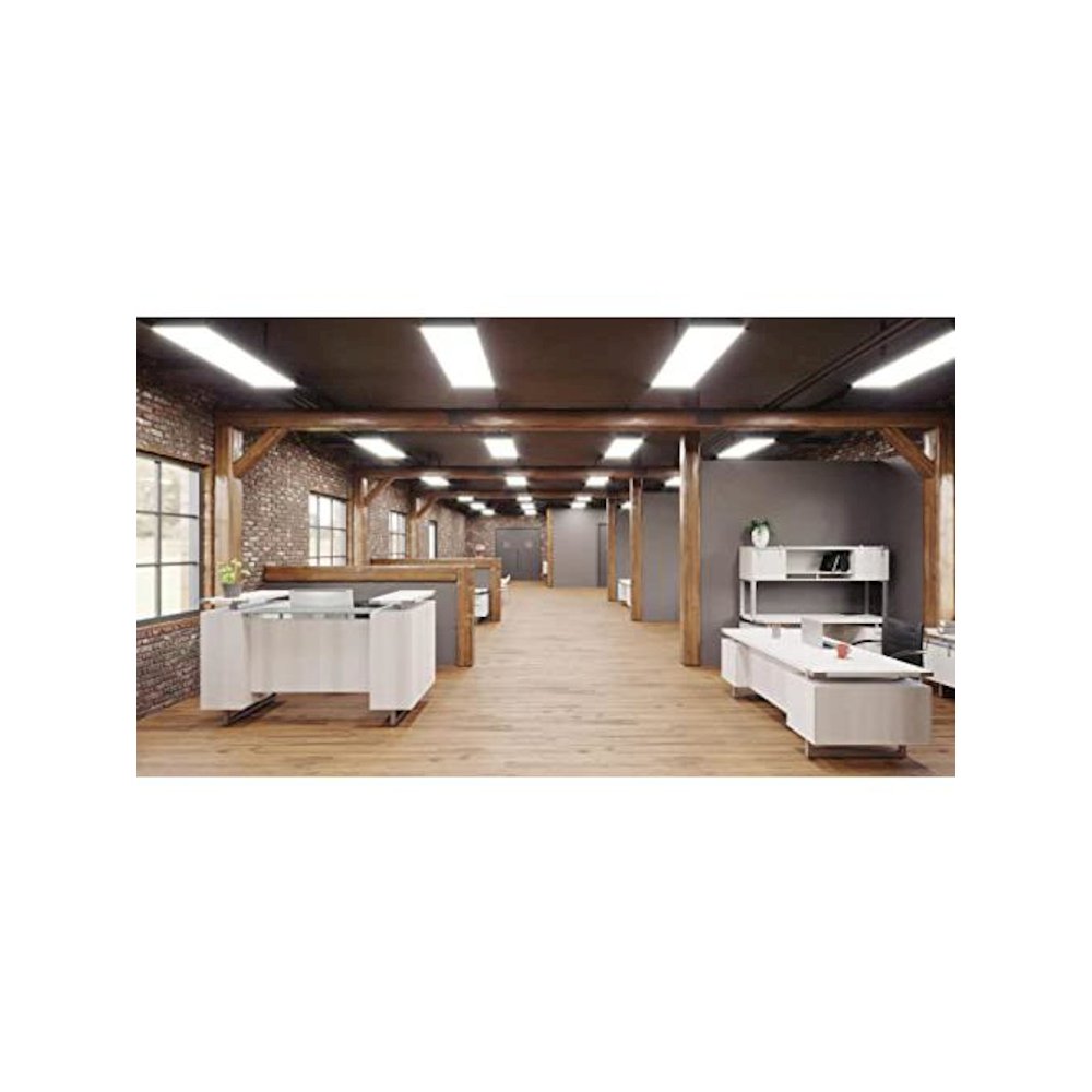 Mirella™ Reception Desk with Glass Countertop White Ash. Picture 7