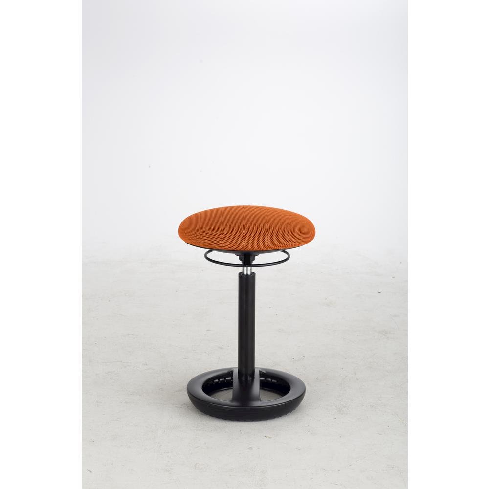 Twixt Desk Height Ergonomic Stool, 22.5" Seat Height, Supports up to 250 lbs., Orange Seat/Orange Back, Black Base. Picture 3