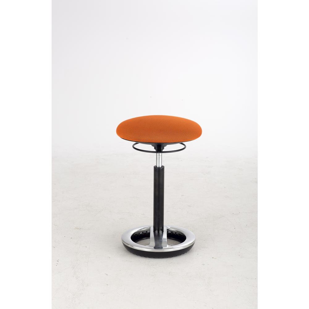 Twixt Desk Height Ergonomic Stool, 22.5" Seat Height, Supports up to 250 lbs., Orange Seat/Orange Back, Black Base. Picture 4