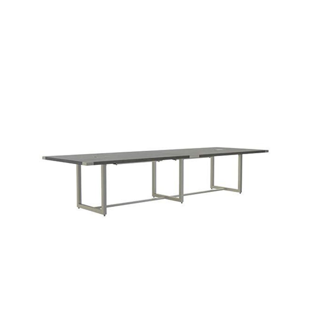 Mirella™ Conference Table, Sitting-Height, 12’ Stone Gray. Picture 1