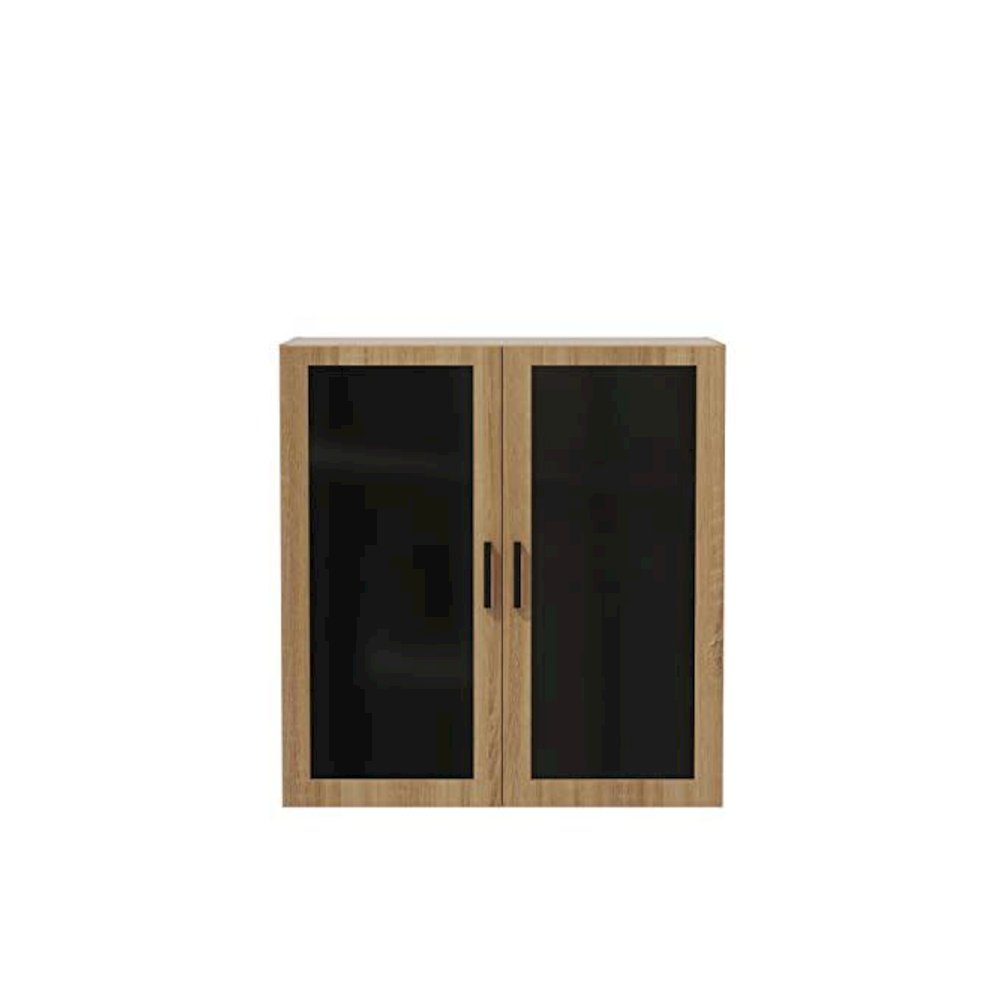 Mirella™ Glass Door Display Cabinet Sand Dune. Picture 1
