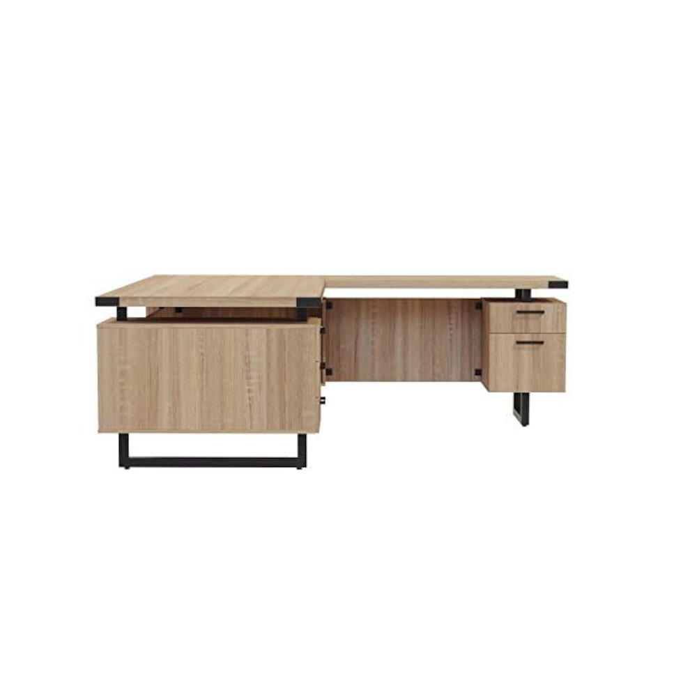 Mirella™ L-Shaped Configuration Desk, BBB/BF Sand Dune. Picture 2