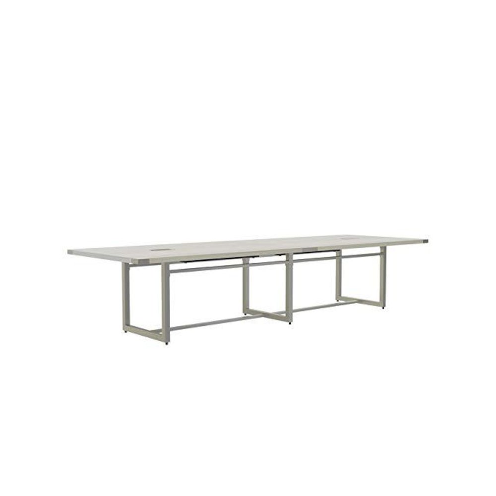 Mirella™ Conference Table, Sitting-Height, 12’ White Ash. Picture 1