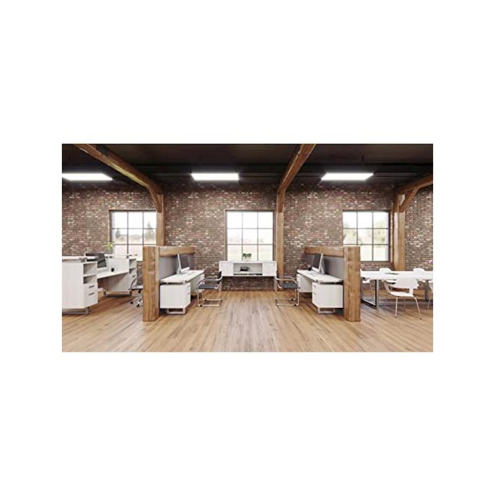 Mirella™ 72” Hutch with Sliding Wood Doors White Ash. Picture 7