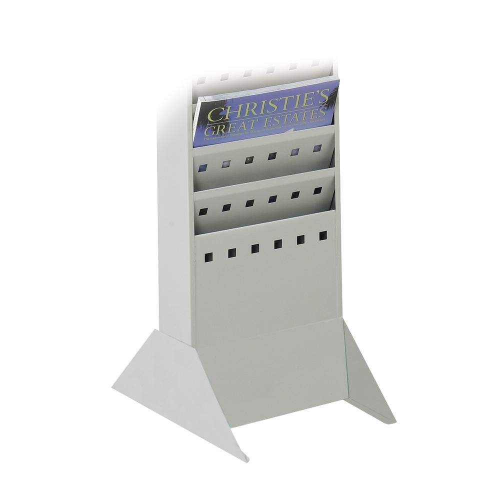 Steel Base for Magazine Rack, Gray, 10w x 14d x 5-1/4, Gray. Picture 2
