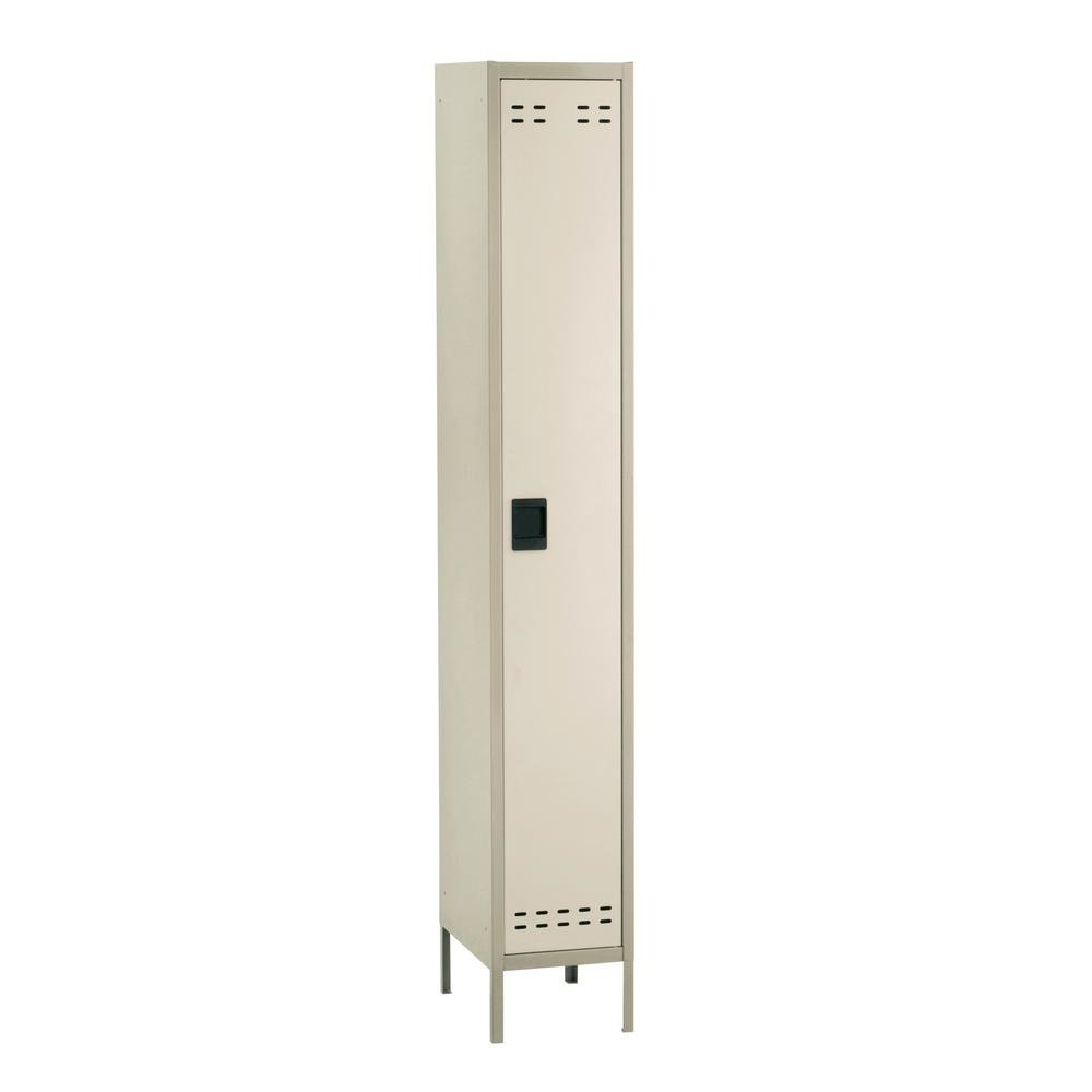 Single-Tier Locker, 12w x 18d x 78h, Two-Tone Tan. Picture 2