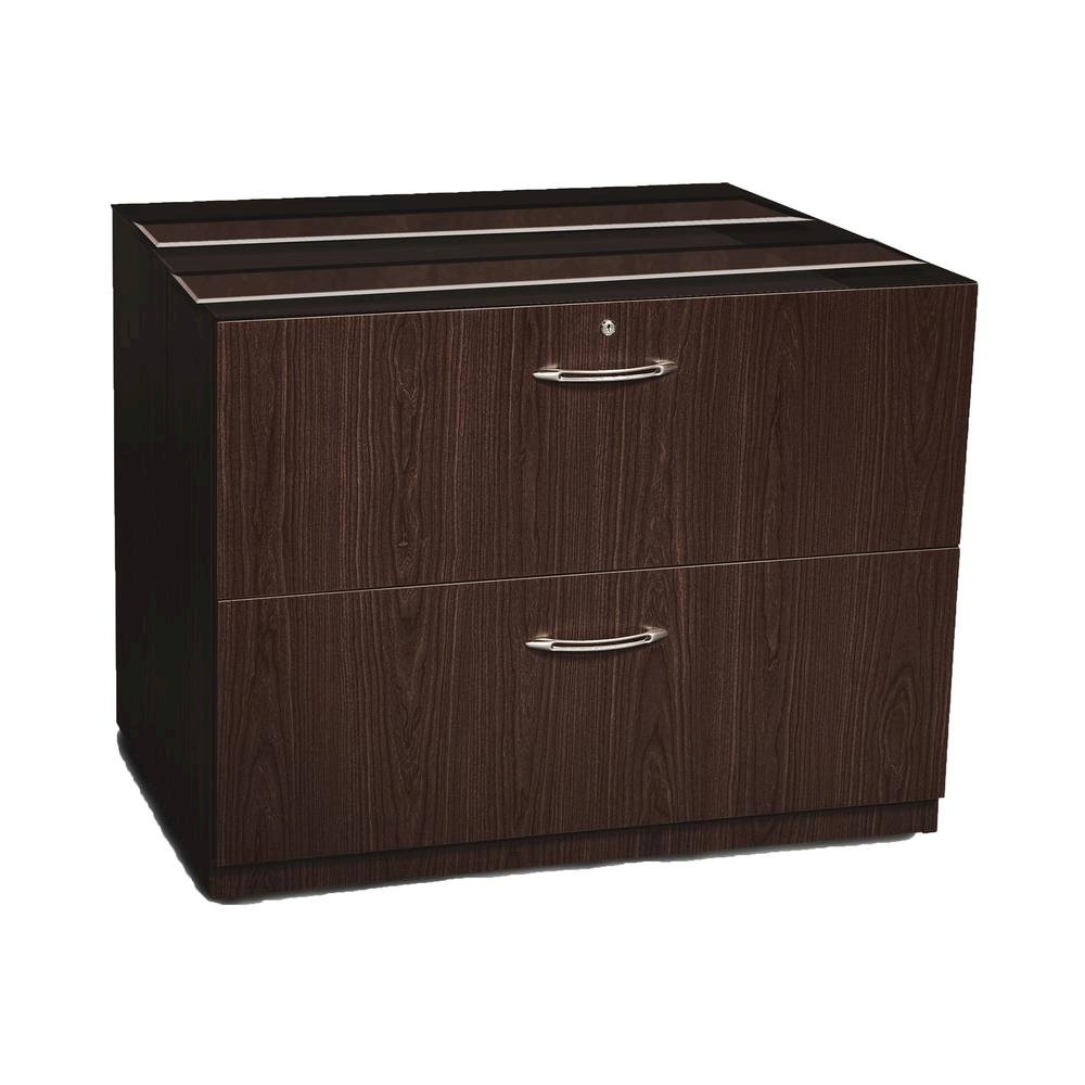 36" Credenza Lateral File, Mocha. Picture 2