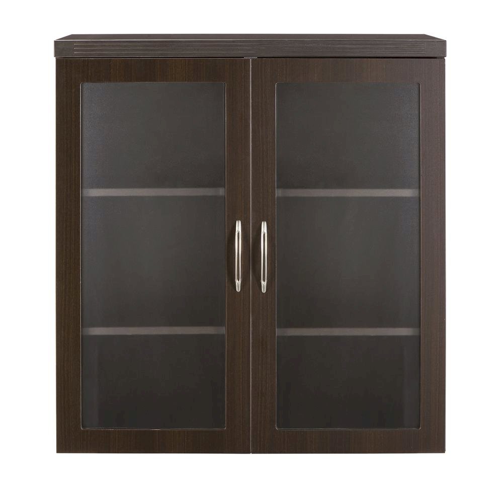 Glass Display Cabinet, Mocha. Picture 2
