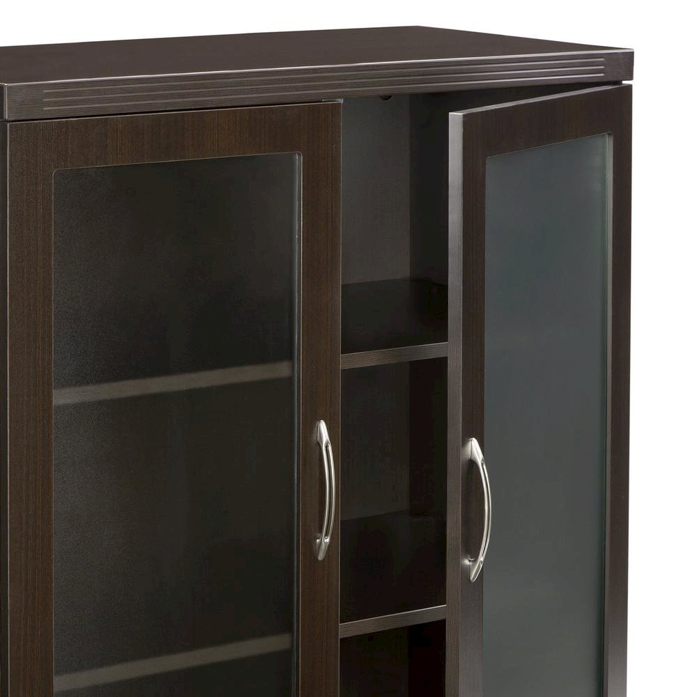 Glass Display Cabinet, Mocha. Picture 4