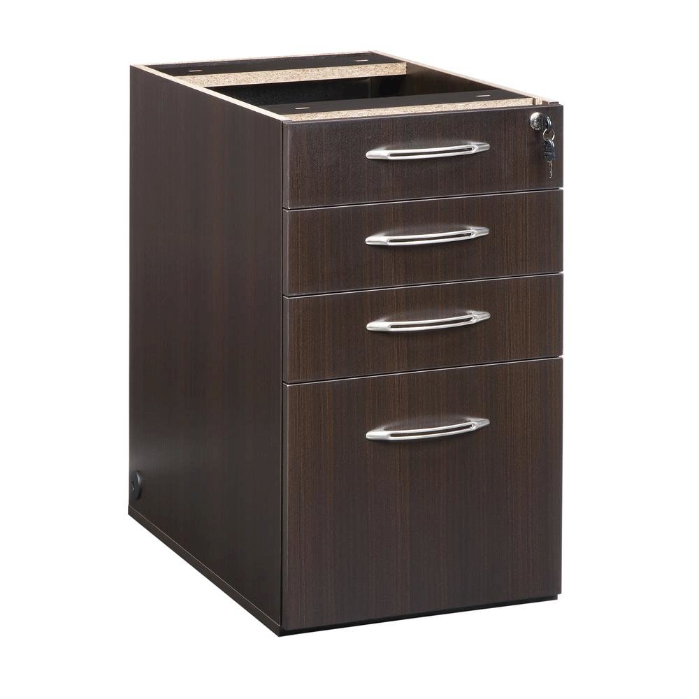 Aberdeen Series Pencil/Box/Box/File Laminate Desk Pedestal, Mocha. Picture 2