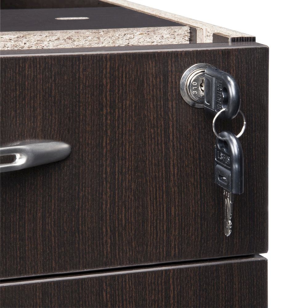 Aberdeen Series Pencil/Box/Box/File Laminate Desk Pedestal, Mocha. Picture 3