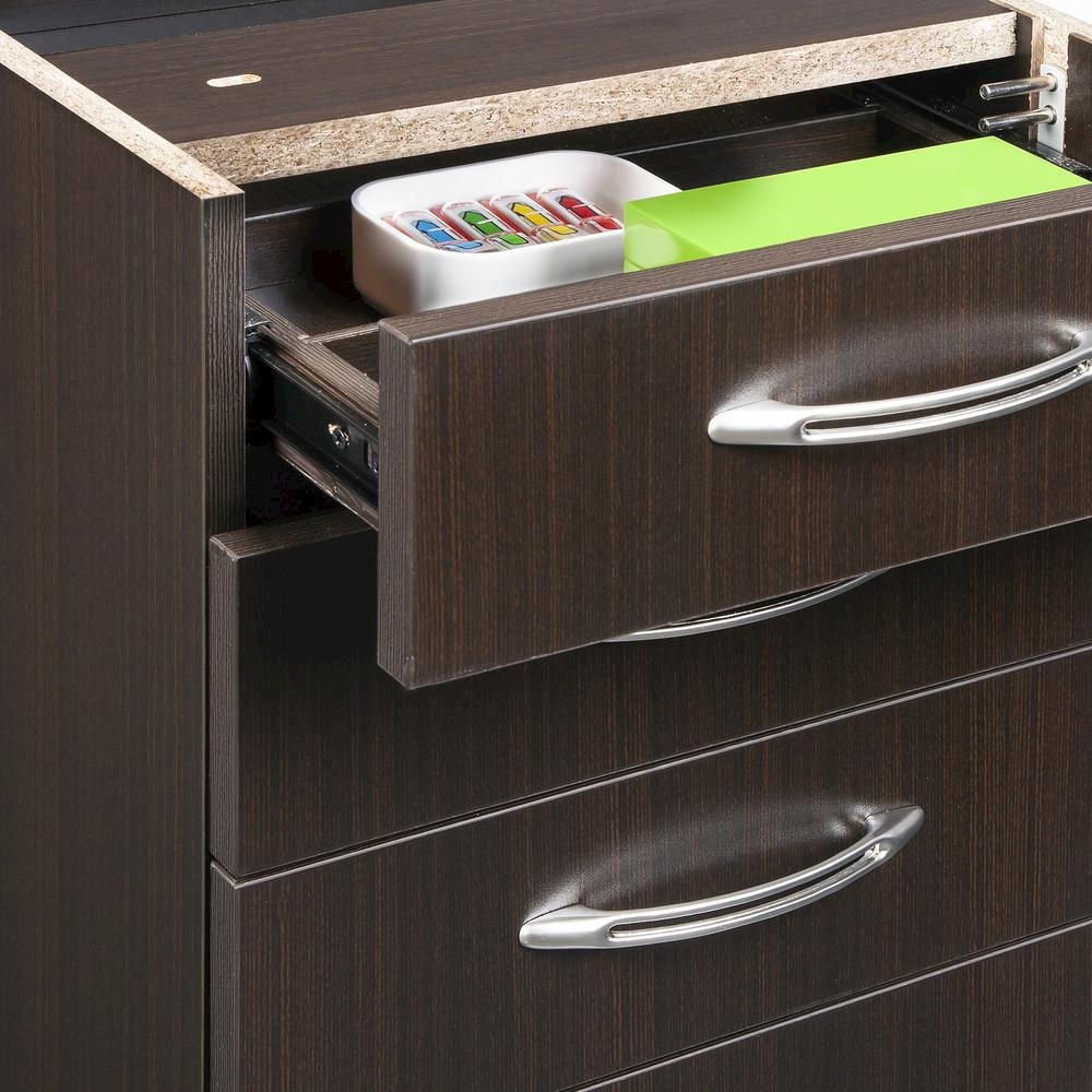 Aberdeen Series Pencil/Box/Box/File Laminate Desk Pedestal, Mocha. Picture 5