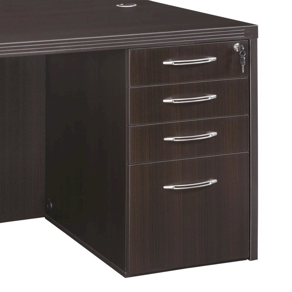 Aberdeen Series Pencil/Box/Box/File Laminate Desk Pedestal, Mocha. Picture 6