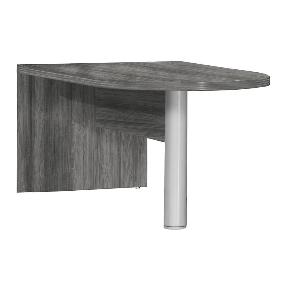 72" Freestanding Peninsula, Gray Steel. Picture 2