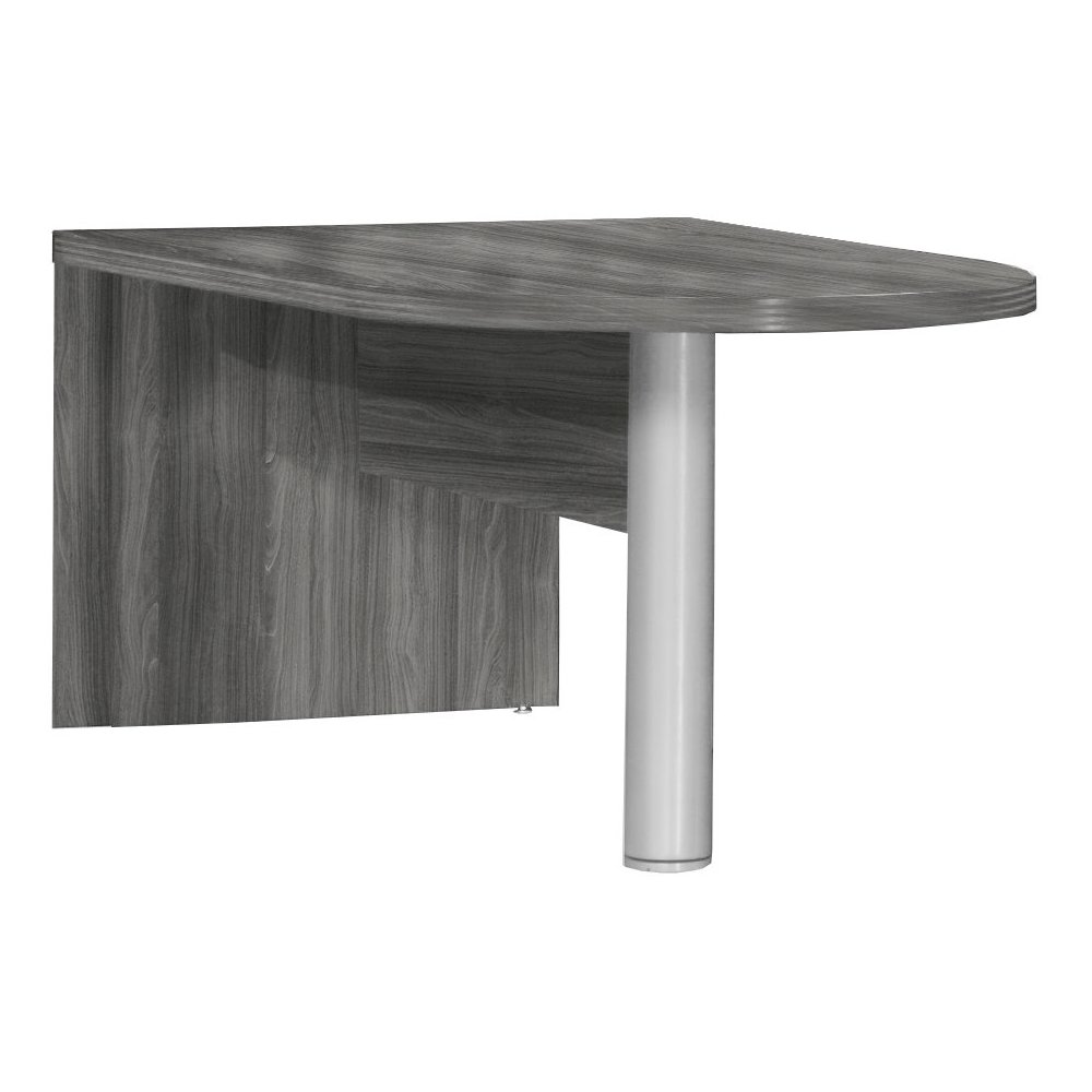 72" Freestanding Peninsula, Gray Steel. Picture 1